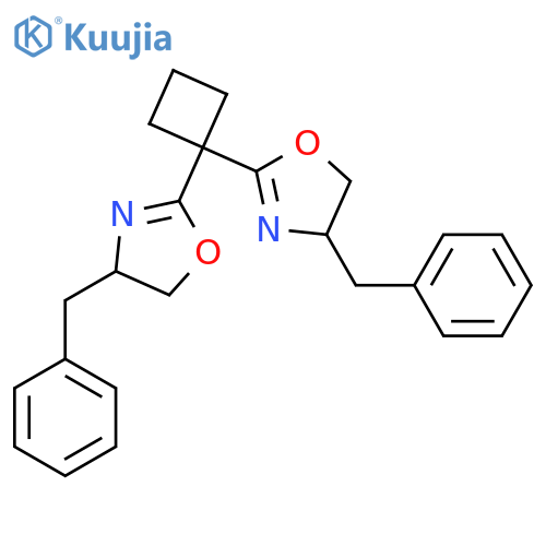 (4S,4'S)-2,2'-Cyclobutylidenebis[4,5-dihydro-4-(phenylmethyl)oxazole] structure