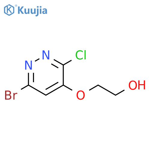 Ethanol, 2-[(6-bromo-3-chloro-4-pyridazinyl)oxy]- structure