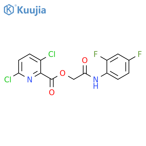 2-[(2,4-Difluorophenyl)amino]-2-oxoethyl 3,6-dichloro-2-pyridinecarboxylate structure