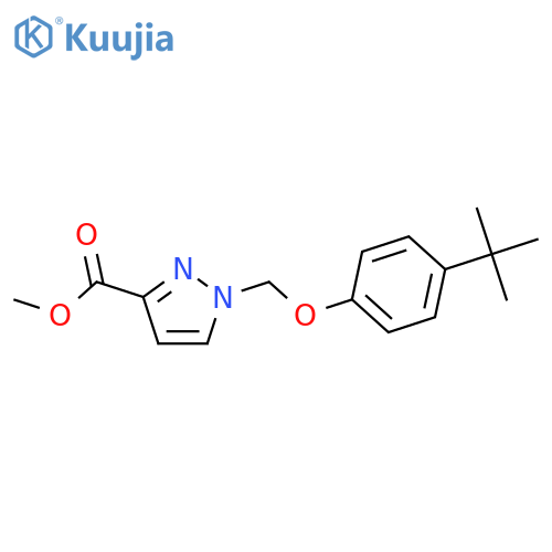 methyl 1-(4-tert-butylphenoxy)methyl-1H-pyrazole-3-carboxylate structure