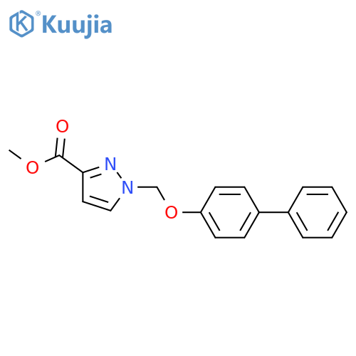 methyl 1-({1,1'-biphenyl-4-yloxy}methyl)-1H-pyrazole-3-carboxylate structure