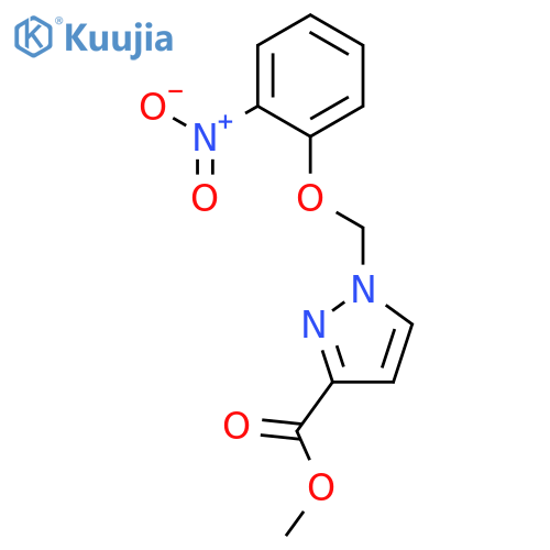 methyl 1-(2-nitrophenoxy)methyl-1H-pyrazole-3-carboxylate structure
