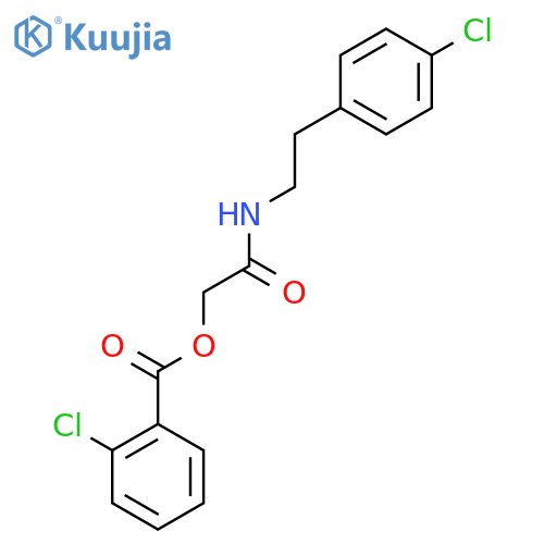 {[2-(4-chlorophenyl)ethyl]carbamoyl}methyl 2-chlorobenzoate structure