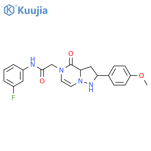 N-(3-fluorophenyl)-2-[2-(4-methoxyphenyl)-4-oxo-4H,5H-pyrazolo[1,5-a]pyrazin-5-yl]acetamide structure