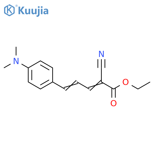 2,4-Pentadienoic acid, 2-cyano-5-[4-(dimethylamino)phenyl]-, ethylester structure