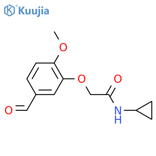 N-cyclopropyl-2-(5-formyl-2-methoxyphenoxy)acetamide structure