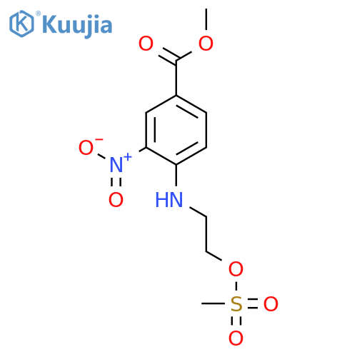 Benzoic acid, 4-[[2-[(methylsulfonyl)oxy]ethyl]amino]-3-nitro-, methyl ester structure