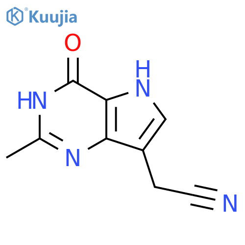 4,5-dihydro-2-methyl-4-oxo-3H-Pyrrolo[3,2-d]pyrimidine-7-acetonitrile structure