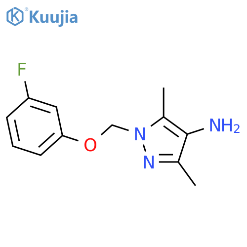 1-(3-Fluorophenoxy)methyl-3,5-dimethyl-1H-pyrazol-4-amine structure
