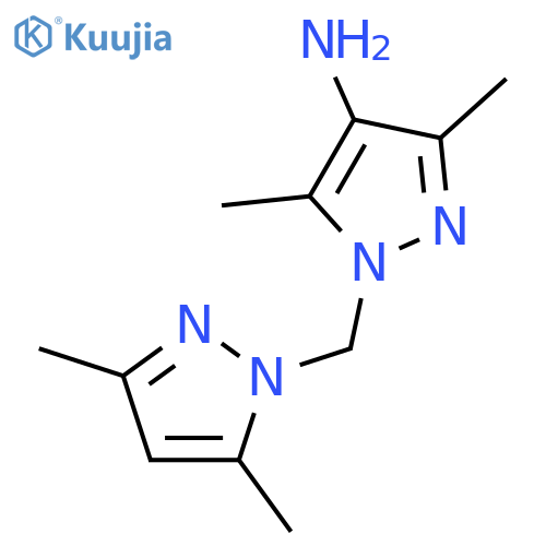 1-(3,5-dimethyl-1H-pyrazol-1-yl)methyl-3,5-dimethyl-1H-pyrazol-4-amine structure