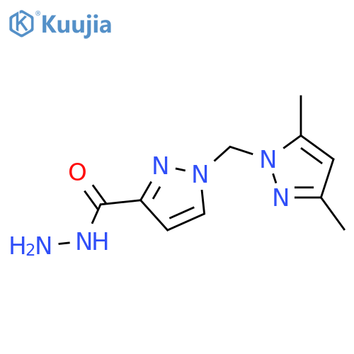 1-(3,5-dimethyl-1H-pyrazol-1-yl)methyl-1H-pyrazole-3-carbohydrazide structure