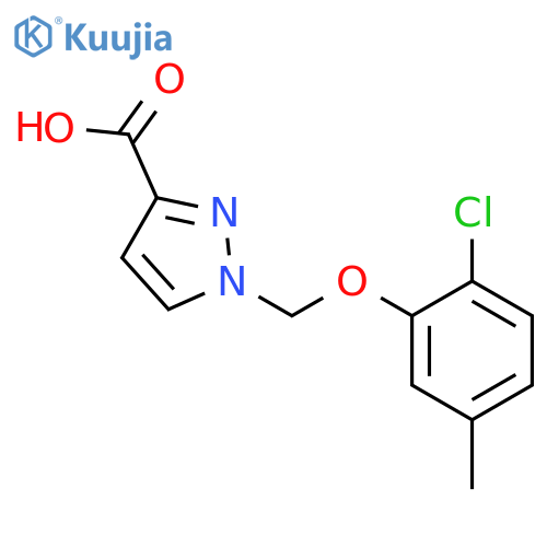 1-(2-chloro-5-methylphenoxy)methyl-1H-pyrazole-3-carboxylic acid structure