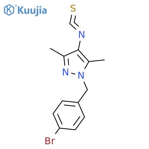 1-(4-bromophenyl)methyl-4-isothiocyanato-3,5-dimethyl-1H-pyrazole structure