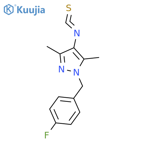1-(4-fluorophenyl)methyl-4-isothiocyanato-3,5-dimethyl-1H-pyrazole structure