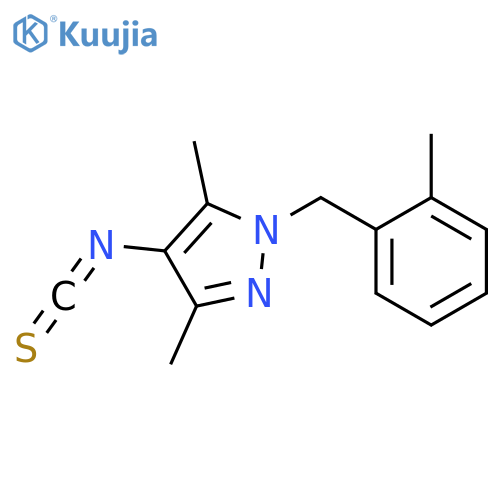 4-isothiocyanato-3,5-dimethyl-1-(2-methylphenyl)methyl-1H-pyrazole structure