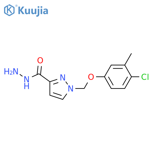 1-(4-chloro-3-methylphenoxy)methyl-1H-pyrazole-3-carbohydrazide structure