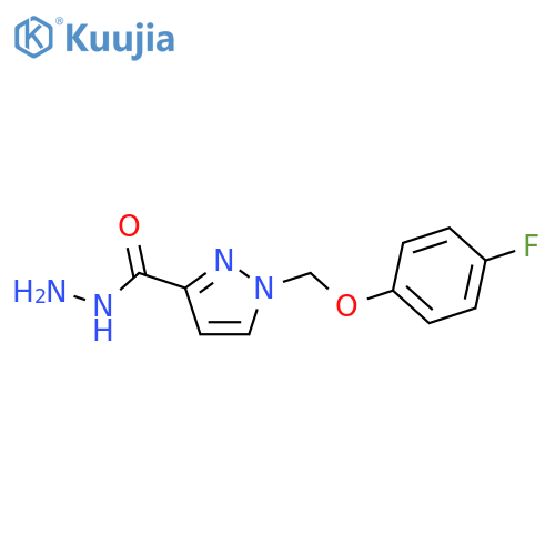 1-(4-fluorophenoxy)methyl-1H-pyrazole-3-carbohydrazide structure