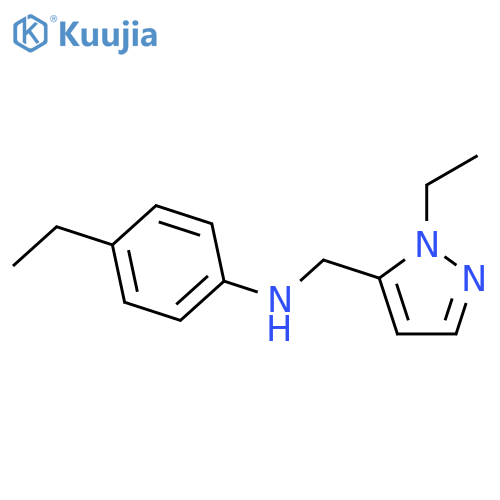 4-ethyl-N-(1-ethyl-1H-pyrazol-5-yl)methylaniline structure