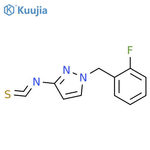 1-(2-fluorophenyl)methyl-3-isothiocyanato-1H-pyrazole structure