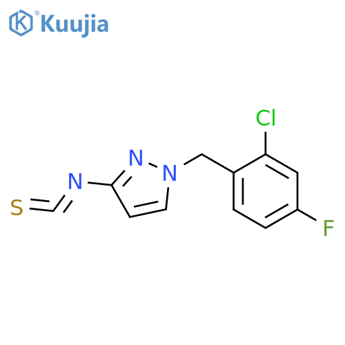 1-(2-chloro-4-fluorophenyl)methyl-3-isothiocyanato-1H-pyrazole structure