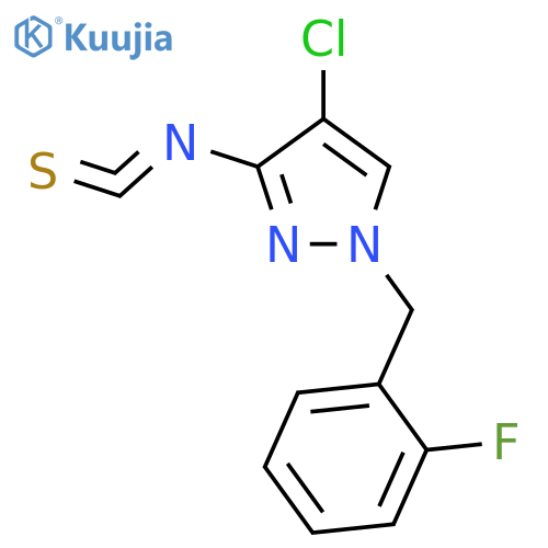 4-chloro-1-(2-fluorophenyl)methyl-3-isothiocyanato-1H-pyrazole structure