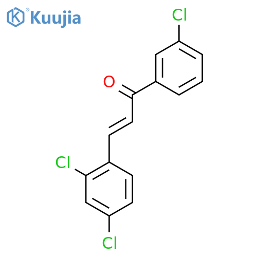 (E)-1-(3-Chlorophenyl)-3-(2,4-dichlorophenyl)prop-2-en-1-one structure