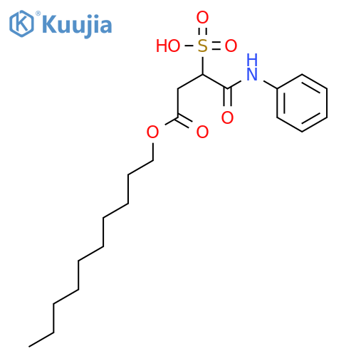 Butanoic acid, 4-oxo-4-(phenylamino)-3-sulfo-, 1-decyl ester structure