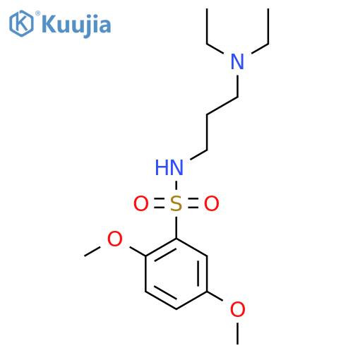 N-3-(diethylamino)propyl-2,5-dimethoxybenzene-1-sulfonamide structure