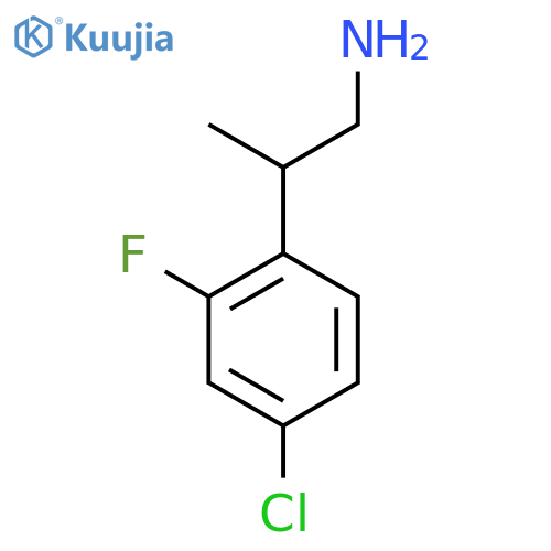 2-(4-chloro-2-fluorophenyl)propan-1-amine structure