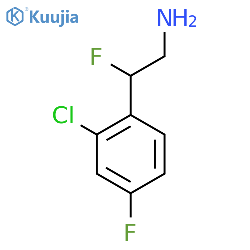 2-(2-Chloro-4-fluorophenyl)-2-fluoroethan-1-amine structure