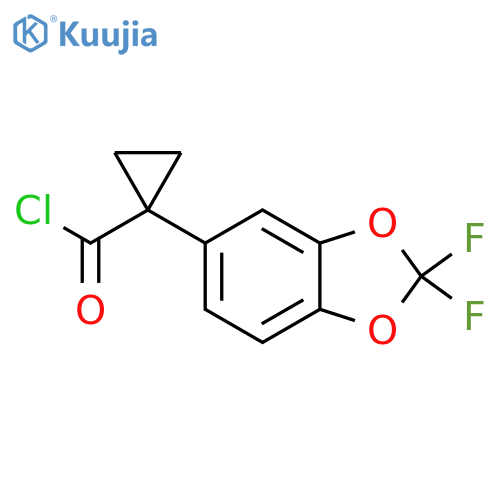1-(2,2-Difluorobenzo[d][1,3]dioxol-5-yl)cyclopropanecarbonyl chloride structure