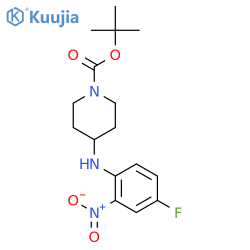 2-methyl-2-propanyl 4-[(4-fluoro-2-nitrophenyl)amino]-1-piperidin Ecarboxylate structure