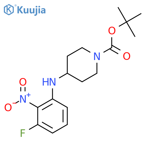 Tert-Butyl 4-(3-fluoro-2-nitrophenylamino)piperidine-1-carboxylate structure