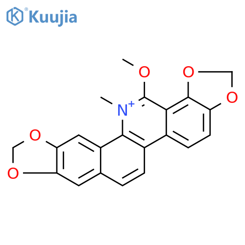 [1,​3]​Benzodioxolo[5,​6-​c]​-​1,​3-​dioxolo[4,​5-​i]​phenanthridinium, 14-​methoxy-​13-​methyl- structure