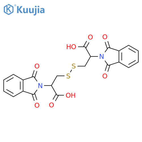 3,3-Disulfanediylbis(2-(1,3-dioxoisoindolin-2-yl)propanoic acid) structure