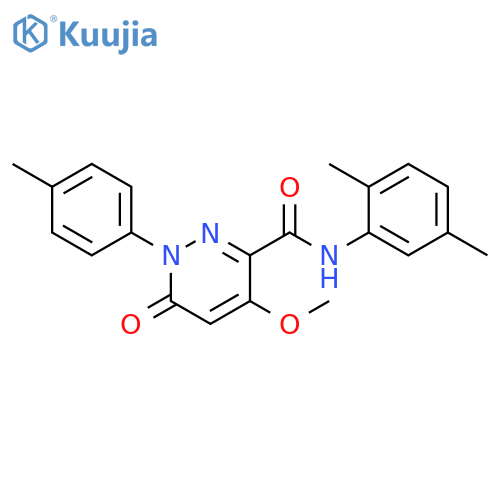 N-(2,5-dimethylphenyl)-4-methoxy-1-(4-methylphenyl)-6-oxo-1,6-dihydropyridazine-3-carboxamide structure