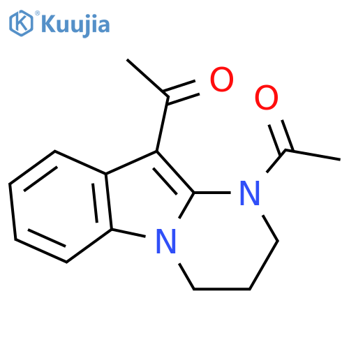 PYRIMIDO[1,2-A]INDOLE, 1,10-DIACETYL-1,2,3,4-TETRAHYDRO- structure