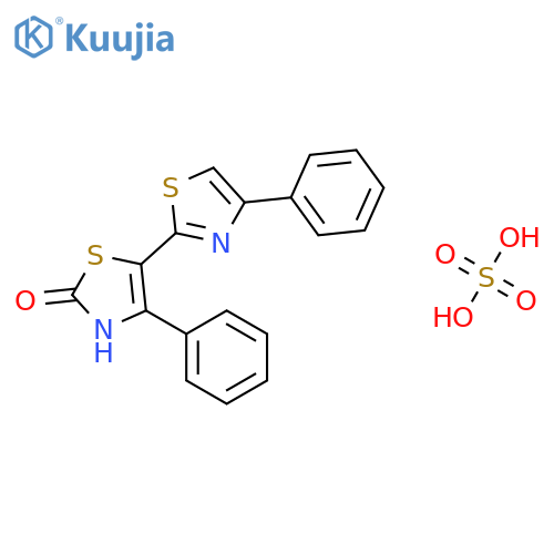 [2,5'-BITHIAZOL]-2'(3'H)-ONE, 4,4'-DIPHENYL-, SULFATE (1:1) structure