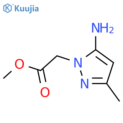 methyl 2-(5-amino-3-methyl-1H-pyrazol-1-yl)acetate structure