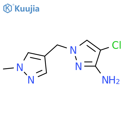 4-chloro-1-(1-methyl-1H-pyrazol-4-yl)methyl-1H-pyrazol-3-amine structure