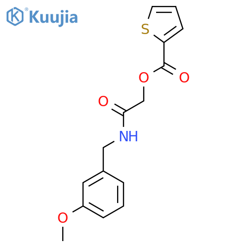 {[(3-methoxyphenyl)methyl]carbamoyl}methyl thiophene-2-carboxylate structure