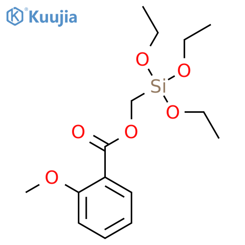 Benzoic acid, 2-methoxy-, (triethoxysilyl)methyl ester structure