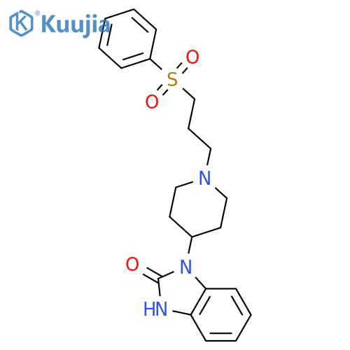 2H-Benzimidazol-2-one,1,3-dihydro-1-[1-[3-(phenylsulfonyl)propyl]-4-piperidinyl]- structure