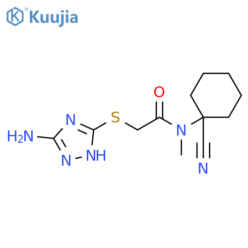 2-(5-amino-4H-1,2,4-triazol-3-yl)sulfanyl-N-(1-cyanocyclohexyl)-N-methylacetamide structure