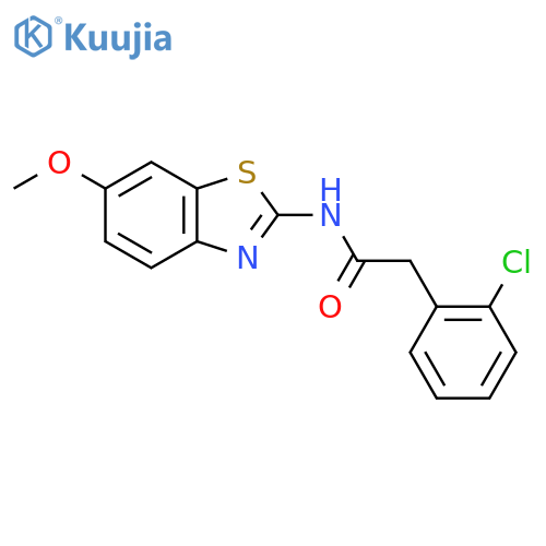 2-(2-chlorophenyl)-N-(6-methoxy-1,3-benzothiazol-2-yl)acetamide structure