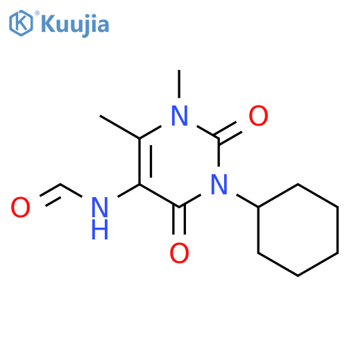 Formamide, N-(3-cyclohexyl-1,2,3,4-tetrahydro-1,6-dimethyl-2,4-dioxo-5-pyrimidinyl)- structure