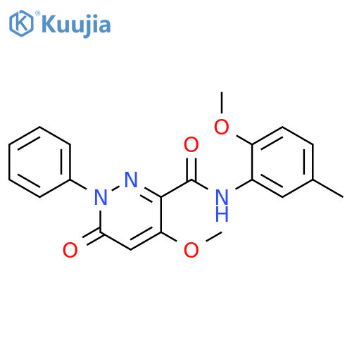 4-methoxy-N-(2-methoxy-5-methylphenyl)-6-oxo-1-phenyl-1,6-dihydropyridazine-3-carboxamide structure