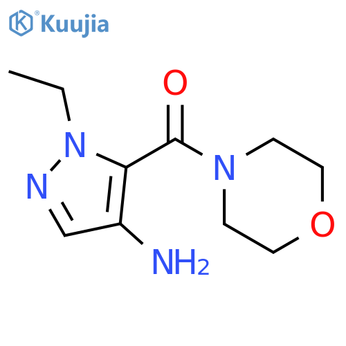1-ethyl-5-(morpholine-4-carbonyl)-1H-pyrazol-4-amine structure