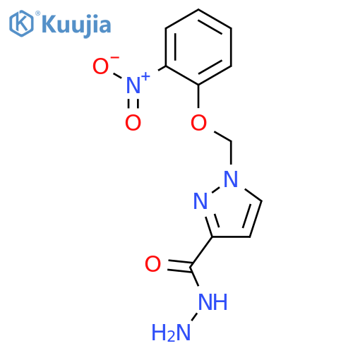 1-(2-nitrophenoxy)methyl-1H-pyrazole-3-carbohydrazide structure