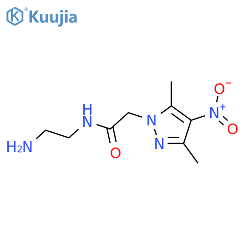 N -(2-Amino-ethyl)-2-(3,5-dimethyl-4-nitro-pyrazol-1-yl)-acetamide structure